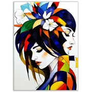 Obraz na płótnie " Dwie twarze " Autor: Grzegorz Zalewski