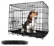Leopet Składana klatka dla psa 91 x 57 x 63,5 cm, L, czarna