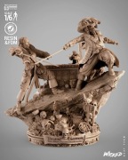 Jack Sparrow Hector Piraci Karaib Diorama Figurka 47cm 1/6 Ręcznie Malowana