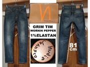 spodnie jeans NUDIE JEANS GRIM W29 L32 pas 74 76 - 78 79 j. NOWE