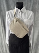 Nerka torebka kremowa skóra naturalna Włoska - nowa