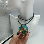 Steampunk  Gothic  Biżuteria Żywica Medalion Rękodzieło