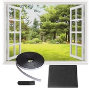 Moskitiera okienna FLYZZZ 120 x 100 cm siatka z rzepem bez wiercenia