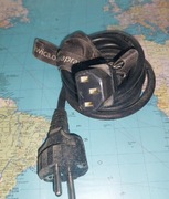 Kabel zasilający przewód do komputera z uziemieniem 1m