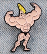 Unikatowa nowa przypinka igłowa Johnny Bravo kulturysta, bodybuilding 