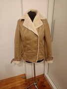 Kurtka, ramoneska  zimowa damska z kożuszkiem.