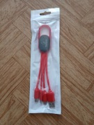 Kabel do ładowania z czterema końcówkami USB