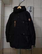 kurtka męska L  czarna parki zimowa ocieplana kaptur outdoor rough stock tr