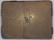 Drzwiczki do pieca kaflowego okładzina mosiężna.