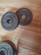 obciążenie żeliwne Hop-Sport 2 x 1,25 kg o średnicy 31mm