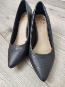 Szpilki czarne, buty na obcasie, 37, Pepe jeans