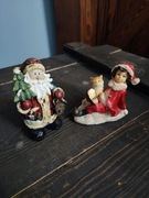 Stare bibeloty figurki  swiateczne Vintage Mikołaj Mikołajka