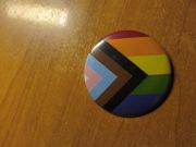 [unikat]Przypinka Tęcza LGBT(5,5 cm)Biejat 2025.Lewica.Ludzie.Życie.Polska