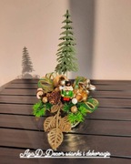 Stroik świąteczny z choinką,dziadkiem do orzechów