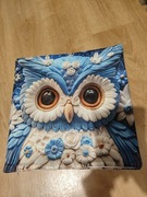 Poszewka poszewki 2 szt na poduszkę 45x45 sowa sówka efekt 3d
