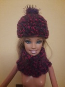 Ubranko dla Barbie czapka + komin