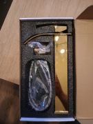 Bateria, kran typu wodospad, 30 cm (złota)