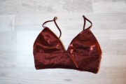 Missguided sexy top burgundowy bordowy S