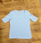 Koszulka bluzka bawełniana Tommy Hilfiger M jasnoniebieska 