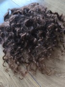 Włosy Naturalne,clip-in,Głęboki skręt,ciemny brąz, 45cm 120g,8 taśm, Auk 31