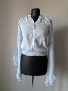 Piękna niebieska bluzka xs/34 bik bok super rękawy