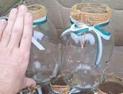 Dekoracja słoiki ozdobne na świecę 