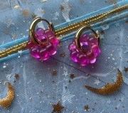 Piękne kolczyki ze stali nierdzewnej i żywicy 2 w 1