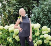 Bluzka czarny top Minimum 38 M elegancki minimalis