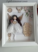 Rękodzieło,makrama,pamiątka l Komunii świętej 