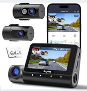 KAMERA SAMOCHODOWA 5K 3-KANAŁOWA GPS Z WI-FI 4K+1080P+1080P AVYLET A8