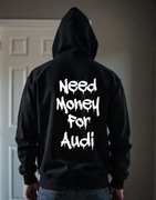 Męska Czarna Bluza M Need Money For Audi