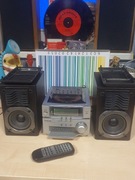 Wieża Panasonic SA-PM01 kolumny pilot sprawna  mp3 aux