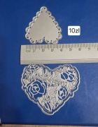 Wykrojniki do papieru serce kwiaty scrapbooking kartki walentynki