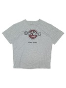 Szara Koszulka Hard Rock Cafe hong kong retro boxy vintage opium 90s nadruk