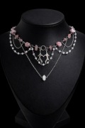 Gotycki Naszyjnik / Fairycore / Kwarc Różowy / Goth / Choker 