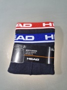 Head Bokserki Męskie 2-Pak Czarne Bawełna Rozmiar XL