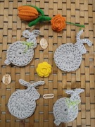 Podkładki pod kubek - króliczek - zestaw 2szt