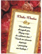 NAKLEJKI NA WÓDKĘ WESELNĄ etykiety na alkohol 50sztuk