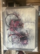 Obraz różowy rower