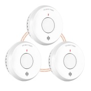 Czujnik dymu sieciowy 10 lat baterii, mute, autotest, 3 sztuki