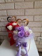 FLOWERBOX z róż mydlanych Prezent na dzień Mamy Róże mydlane 