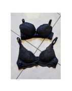 65-75 A/B biustonosz stanik koronkowy satynowy kobiecy elegancki