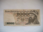 POLSKA BANKNOT PRL 2000 zł 1977 rok seria E