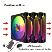 Wentylatory RGB + kontroler NOWE