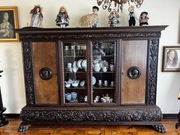 Rzezbiona biblioteka witryna neorenesansowa lata 30