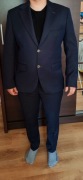 Garnitur Męski Granatowy - Rozmiar 164/100/88 - Jak Nowy! Guittard.