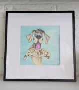 Rysunek dog niemiecki miłość pies piesek 