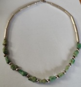 Naszyjnik srebrny z turkusami