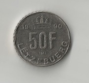 Luksemburg 50 franków, 1990