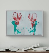 Komplet oryg. obrazów akryl. "Kwiaty przełamujące rutynę" z cert. autent.